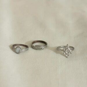 Silver Ring Set of 3